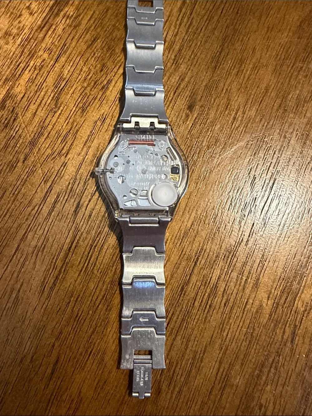 Swatch Silver Floral Bracelet Watch
